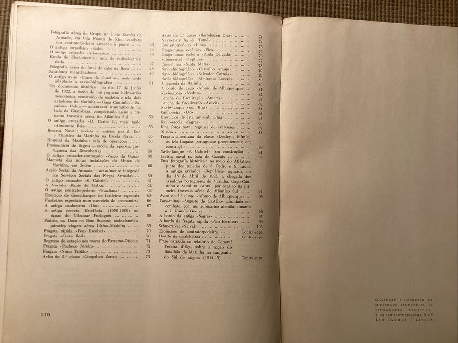 Livro Marinha de Guerra Portuguesa. 1962. Muitas fotos. RARO