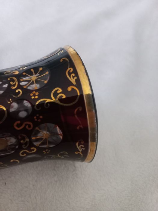 Duży kielich na stopie, Biedermeier 19 wiek, Bohemia,.