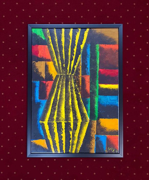 Piotr Młodożeniec - Abstrakcja Geometryczna - Akryl - papier 50x35 cm