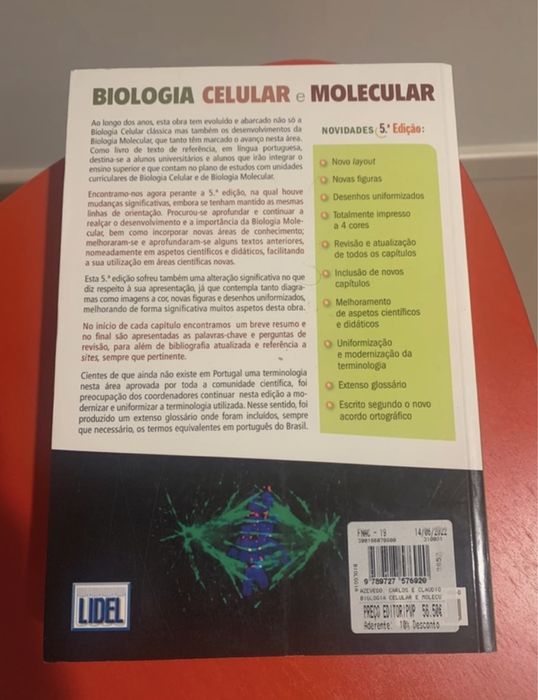 Livro Biologia Celular e Molecular, Carlos Azevedo, Cláudio E. Sunkel