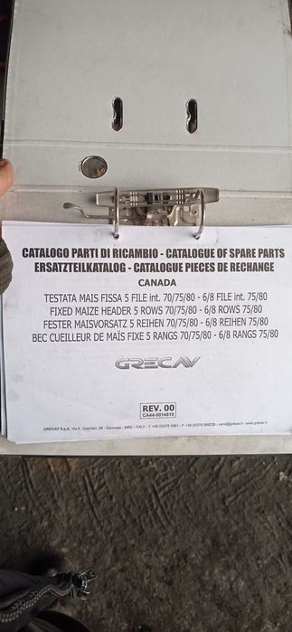 Katalog części przystawki do kukurydzy Grecav/Stark 5-75,6-75,8-75,