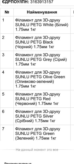 Petg Sunlu Silver