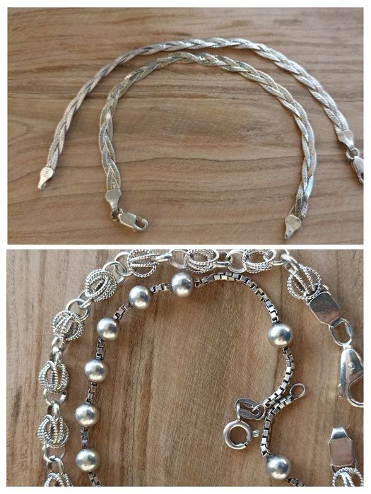 Срібні браслети чоловічі бісмарк,жіночі