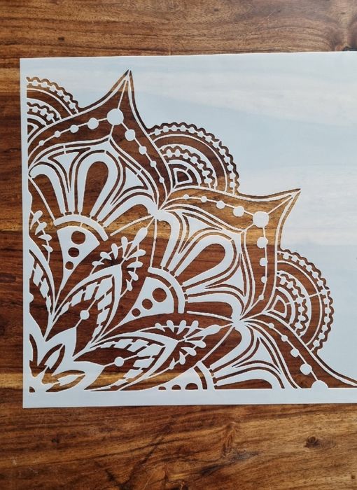 Szablon Mandala -wzór 60x60cm szablon 30x30cm, malarski tynk, DIY, C20