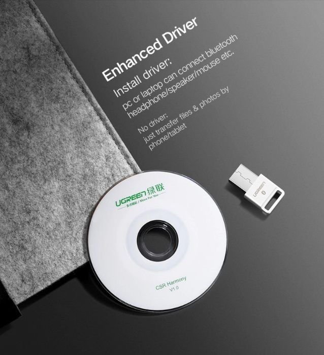 Ugreen Беспроводной USB Bluetooth 4.0 aptx Адаптер Dongle PC Windows