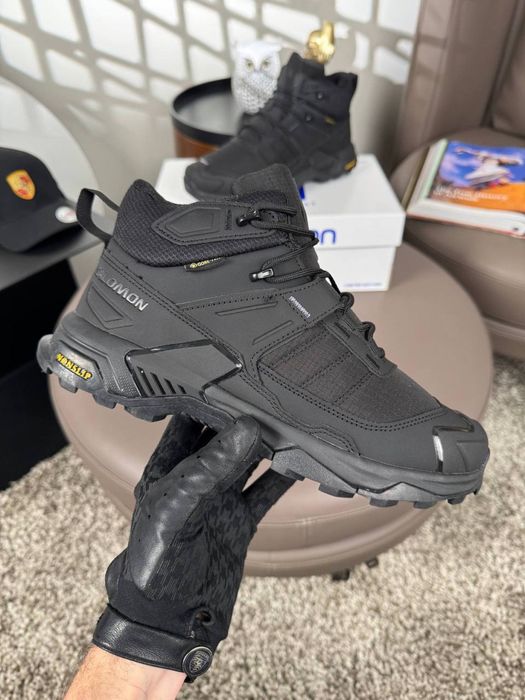 Чоловічі кросівки саломон Salomon X Ultra 4 Mid Fur All Black [41-46]