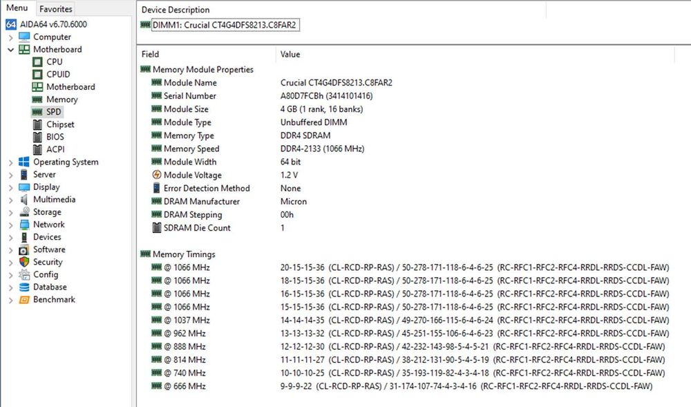 ОЗП Crucial 4GB DDR4-2133 (CT4G4DFS8213.C8FAR2)
