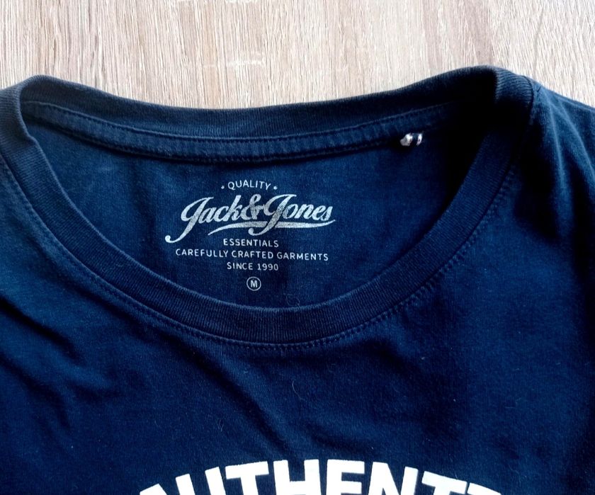 Granatowa.koszulka bluzka z krótkim rękawem Jack&Jones rozmiar M