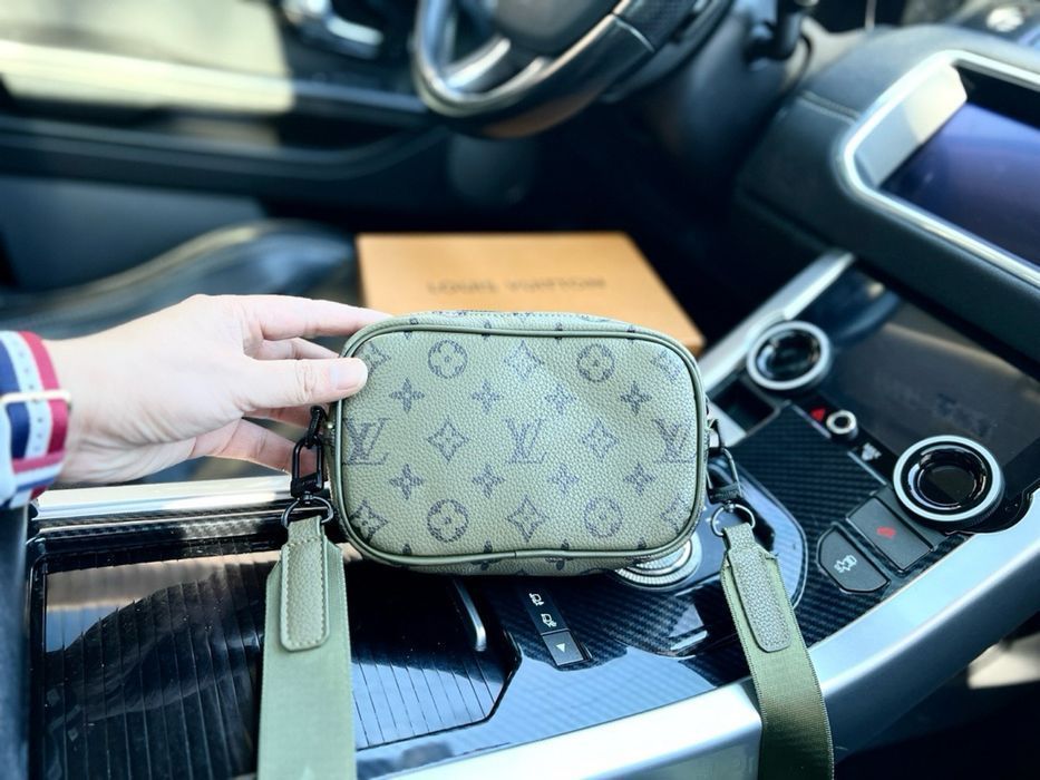 Louis Vuitton Nano alpha сумка мужская зеленая маленькая хаки цвет