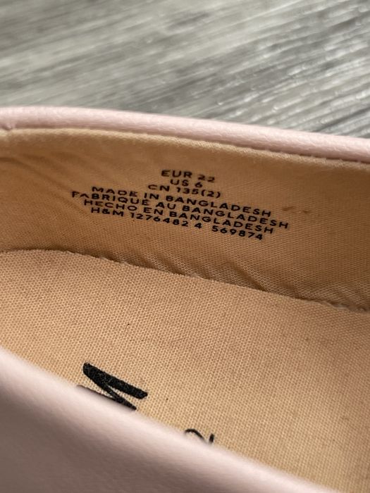 Балетки дівочі h&m 22 розмір 14см