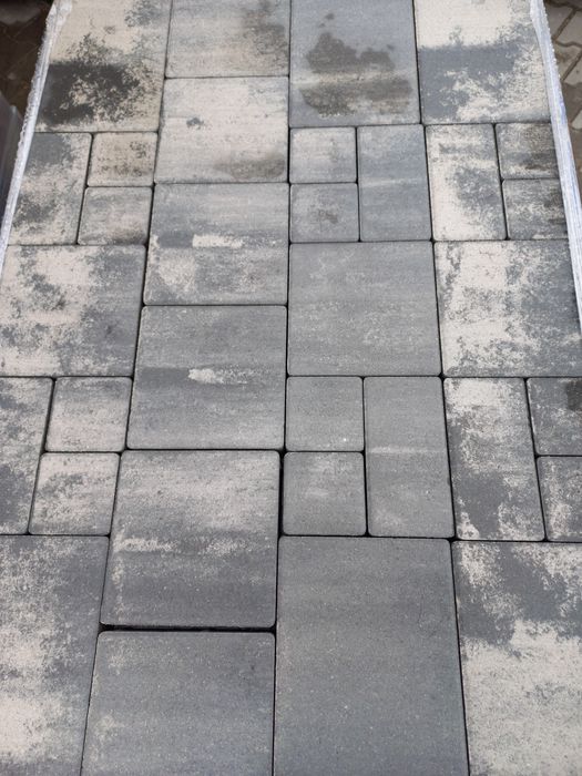 Kostka brukowa, płyta melanż, szara, grafit  PROMOCJA