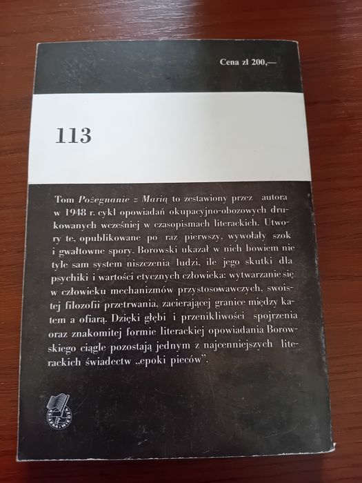 Tadeusz Borowski pożegnanie z Marią seria koliber
