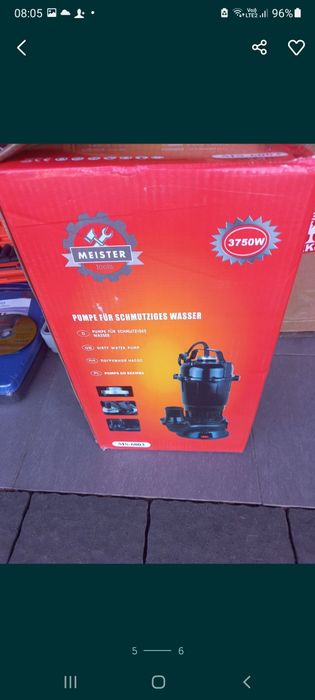 Pompa do szamba 3750 z końcówkami  Najmocniejsza