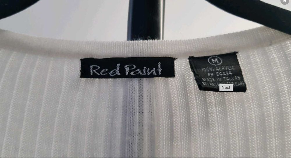 Vintage/retro/boho biały świąteczny sweter/kardigan S/M