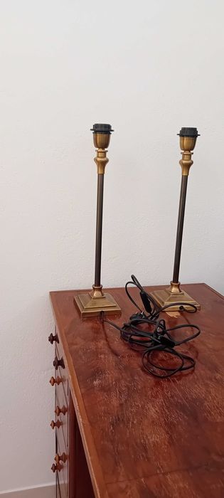 Candeeiros vintage, base em latão