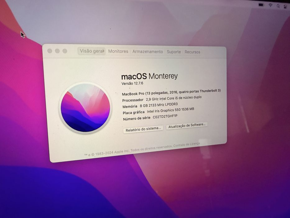 MacBook 13 Pro - 500gb - 8gb - 2016