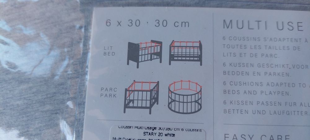 Contorno de berço, em gaze de algodão 1,80x30