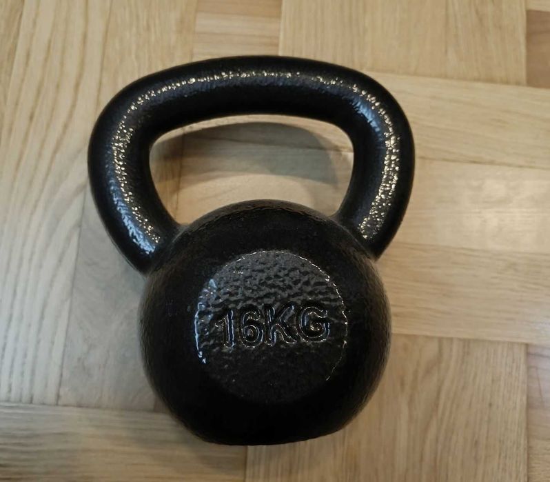 Kettlebell 16kg, żeliwo, pristine condition