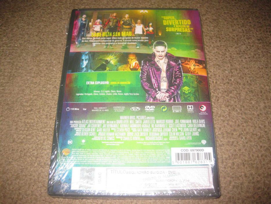 DVD "Esquadrão Suicida" com Will Smith/Selado!