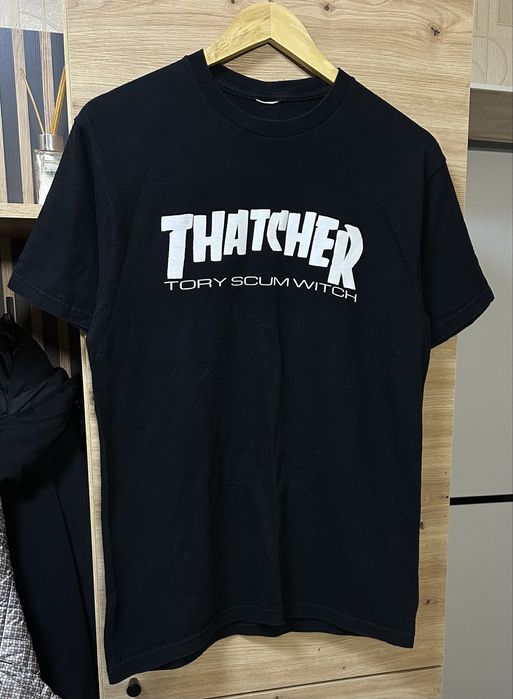 Чоловіча скейтерська футболка з гарним принтом на спині Thrasher