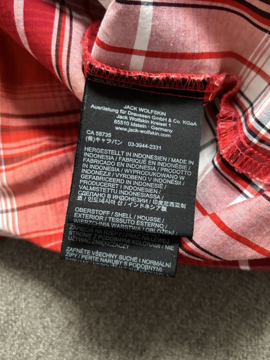 Koszula Jack Wolfskin | 100% Bawełna Organiczna | Rozmiar L | Kratka
