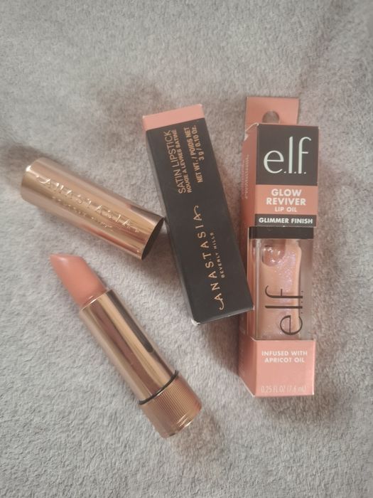 Anastasia Beverly Hills lipstick Tease + e.l.f. Lipstick Oil