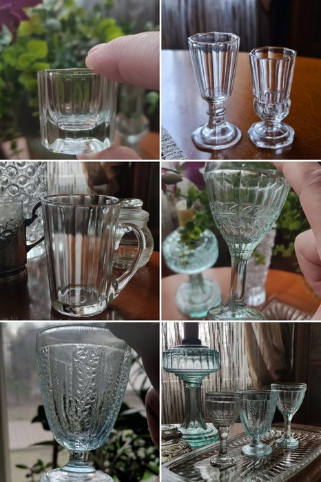 Бокал фужер рюмки муха стакан купоросное старинное стекло Мальцов  дом