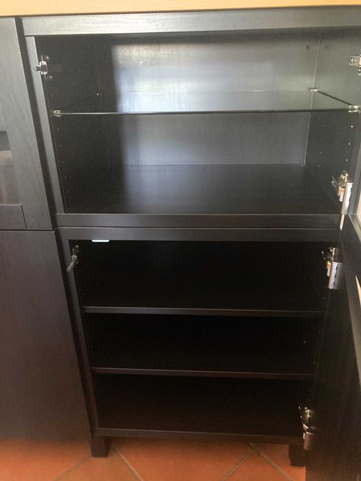 Móvel IKEA BESTÅ pret-cast Lappviken/Sindvik e vidro transparante