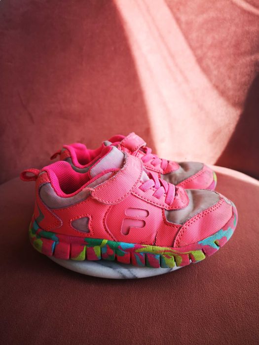 FILA różowe kolorowe buty zapinane na rzep r. 26