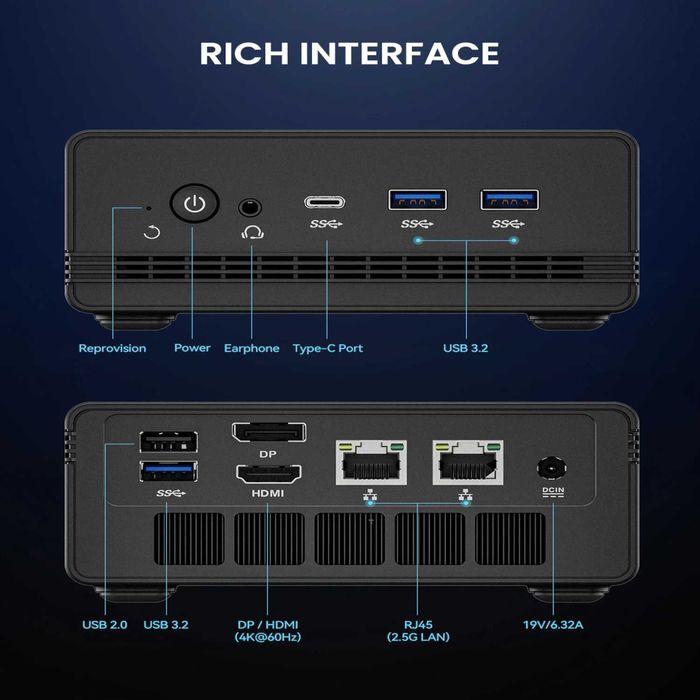 Mini-PC — Ryzen 9 7940HS / 16GB DDR5 / 512GB NVMe