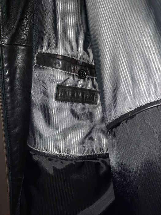 Męska kurtka skórzana kolor czarny