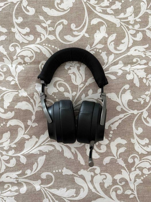 Headset Gaming Corsair Virtuoso RGB Wireless Carbon (Almofadas Novas + Extras)