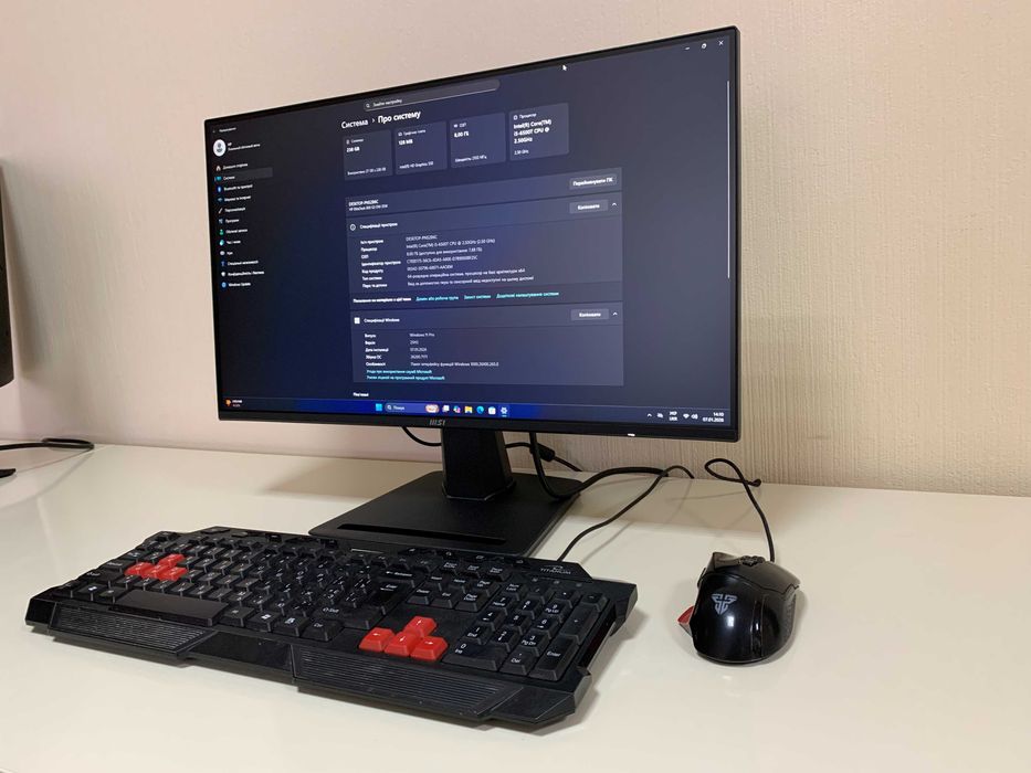 Моноблок 25" EliteDesk 800 G3 s1151 Core i5-6500T 8GB SSD256GB WiFi