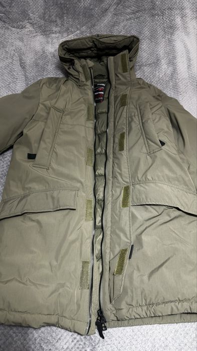 Kurtka z kapturem, długa, zimowa