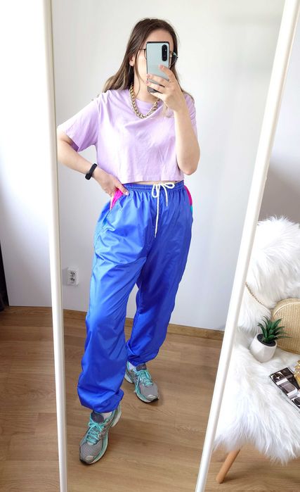 Retro vintage spodnie dresowe vintage 80s/90s Guerrier L