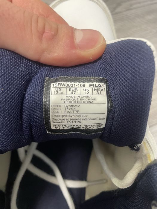 Fila Memory Sportland Wide 4E | Розмір 47 | Оригінал | Устілка Memory Foam