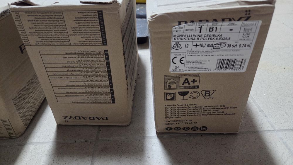 Paradyż monpelli red A i  B cztery opakowania