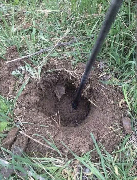 Бур садовий  земляний  2 насадки ямобур ручний новий культиватор