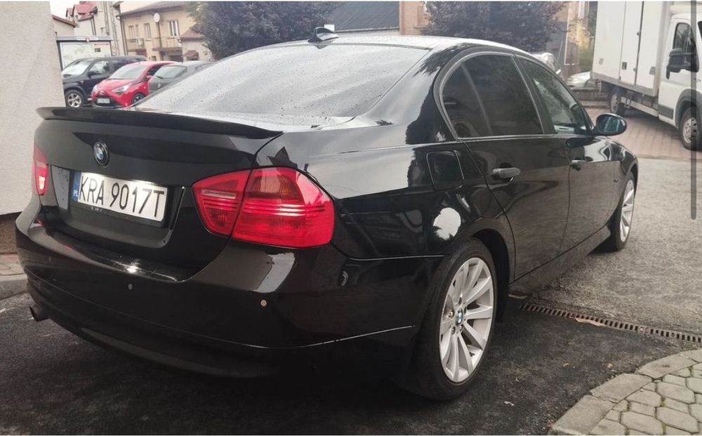 BMW Seria 3 BMW E90 Czarna , Zadbane Skóry