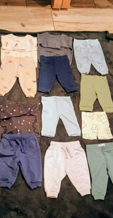 Spodenki rozm 62 i bluzy ze spodniami 74