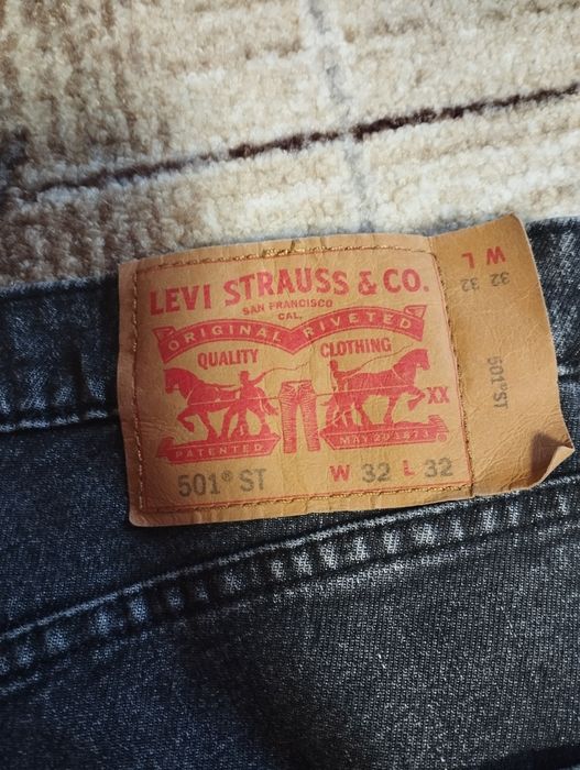 Джинси Levi's 501 ST Slim Taper оригінал W32 L32 темно-сірі