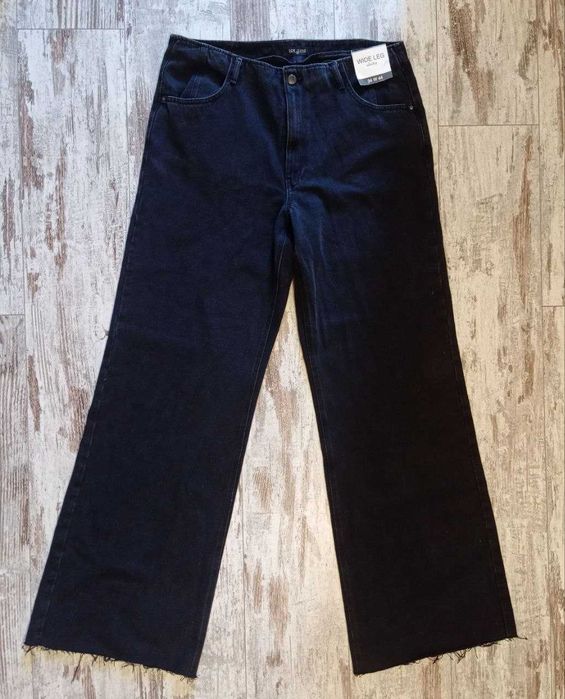 Чорні джинси Wide Leg LC Waikiki з високою посадкою (Розмір 34 W 44  )