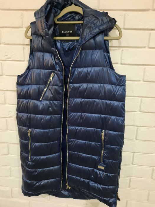 Kamizelka damska Diverse z kapturem  granatowa