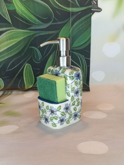 Dozownik ceramiczny na płyn do naczyń unikat ceramika Bolesławiec