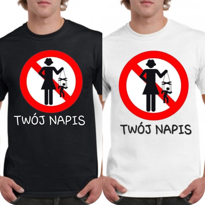 Koszulka z śmieszną grafiką ZAKAZ