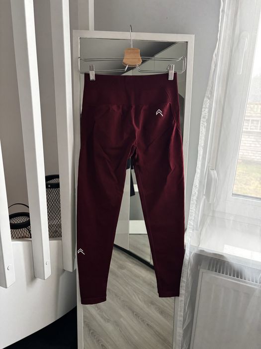 Leginsy treningowe bordo push up