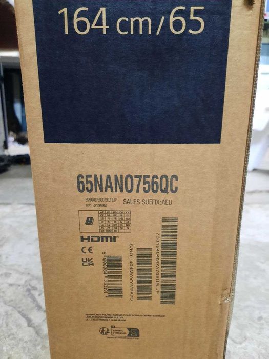 65" 4K NanoCell LG пульт Мейджик Смарт Український NANO756Q НОВИЙ