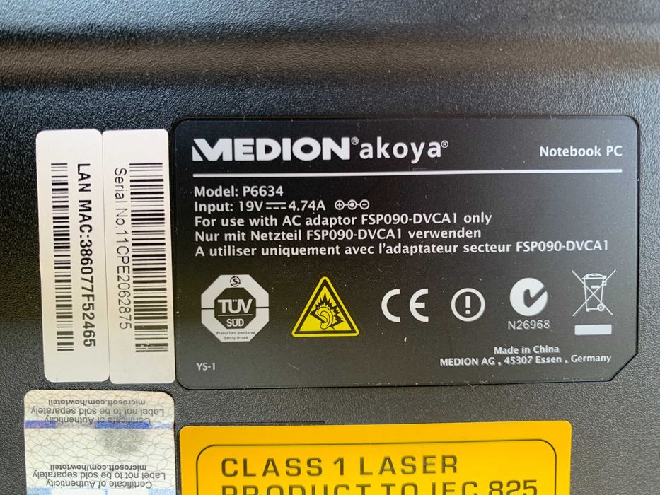 Laptop Medion Akoya P6634 MD98930