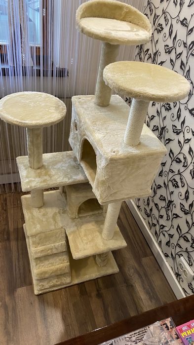 Когтеточка, домики, дряпка для кошек 131 см