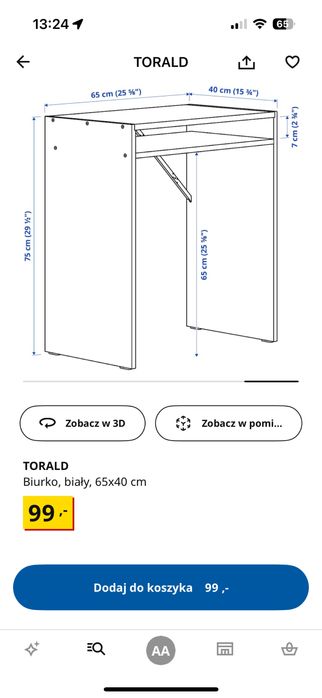 Biurko biały IKEA